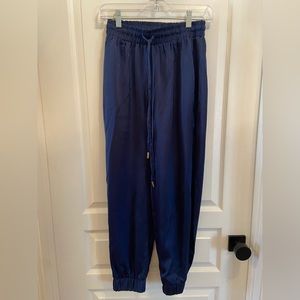Bishop + Young Mirana Satin Jogger Pants, Anthropologie, Size S